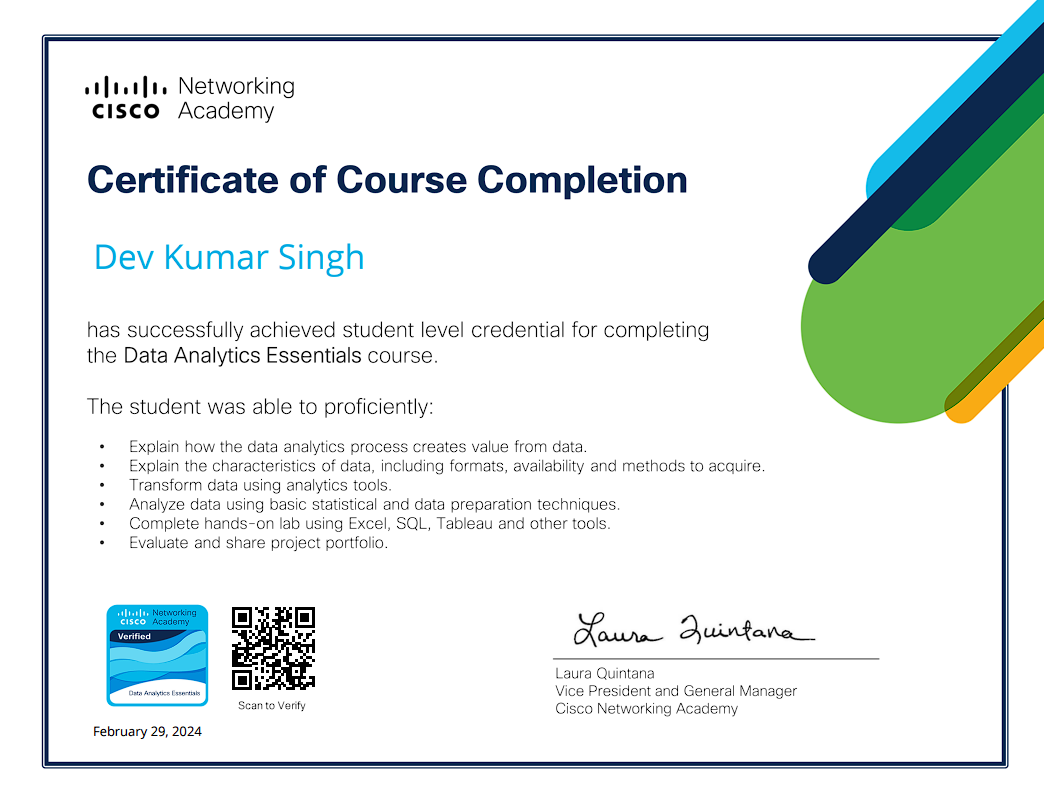 Deep Learning Certificate